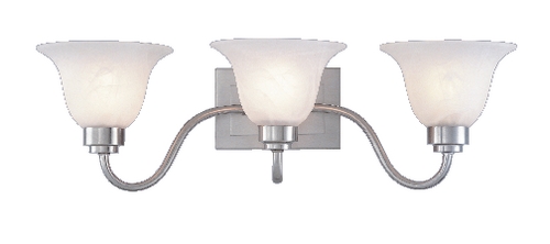 C171-6664900 By Westinghouse - Churchville Collection Brushed Nickel Finish 3 Light Wall