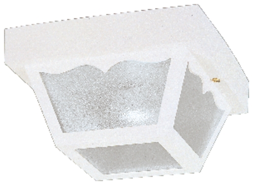 C171-6697500 By Westinghouse - White Finish 1 Light Exterior Flush Mount