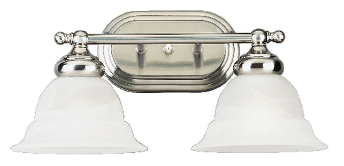 C171-6733200 By Westinghouse - Brushed Nickel Finish 2 Light Wall