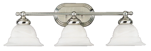 C171-6733300 By Westinghouse - Brushed Nickel Finish 3 Light Wall