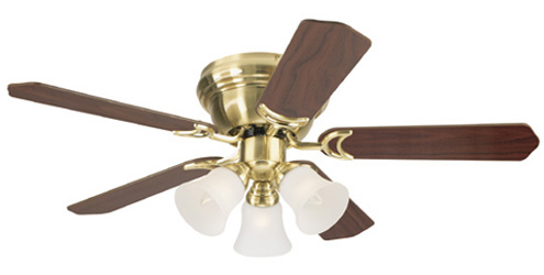 C171-7850900 By Westinghouse - Contempra Trio Collection Satin Brass Finish Ceiling Fan