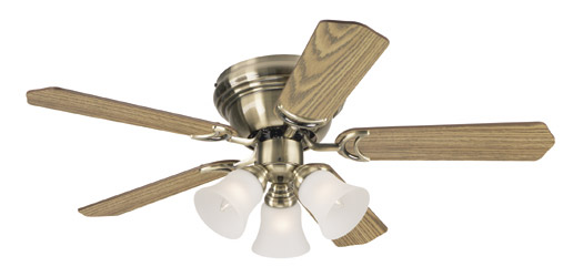 C171-7851000 By Westinghouse - Contempra Trio Collection Antique Brass Finish Ceiling Fan