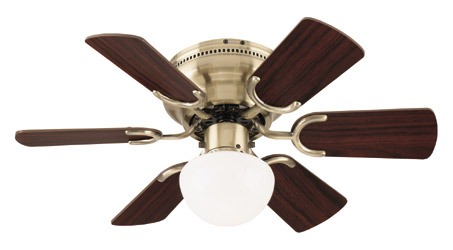 C171-7860300 By Westinghouse - Petite Collection Antique Brass Finish Ceiling Fan