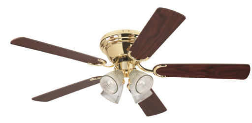 C171-7871600 By Westinghouse - Contempra IV Collection Polished Brass Finish Ceiling Fan