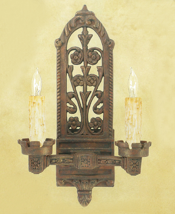 C173-ADA 146-3 By Artdemexico - Iron Lighting Collection Premium Burnished Copper Finish Wrought Iron Wall Light-ADA-Compliant