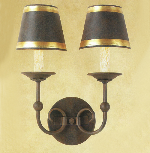 C173-ADA 148-1 By Artdemexico - Iron Lighting Collection Antique Umber Finish Wrought Iron Wall Light-ADA-Compliant
