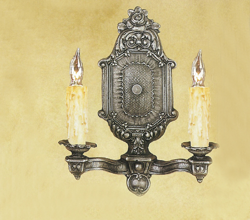 C173-ADA 148-2 By Artdemexico - Iron Lighting Collection Pewter Finish Wrought Iron Wall Light-ADA-Compliant