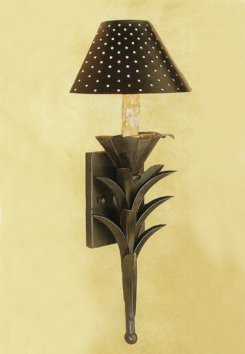 C173-ADA 148-4 By Artdemexico - Iron Lighting Collection Black Rust Finish Wrought Iron Wall Light-ADA-Compliant
