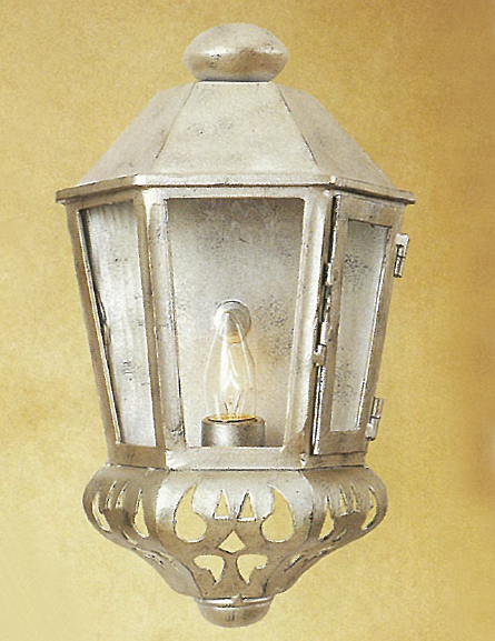 C173-ADA 193-3 By ARTE DE MEXICO - Iron Lighting Collection Collection Antique Silver Finish Wrought Iron Exterior Wall Light