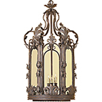 C173-HF099-1 By ARTE DE MEXICO - Iron Lighting Collection Collection Premium Antique Gold and Black Rust accents Finish Wrought Iron Chandelier