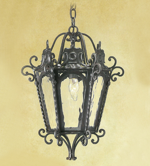 C173-HF 102-1 By ARTE DE MEXICO - Iron Lighting Collection Collection Verde Finish Wrought Iron Hanging Fixture