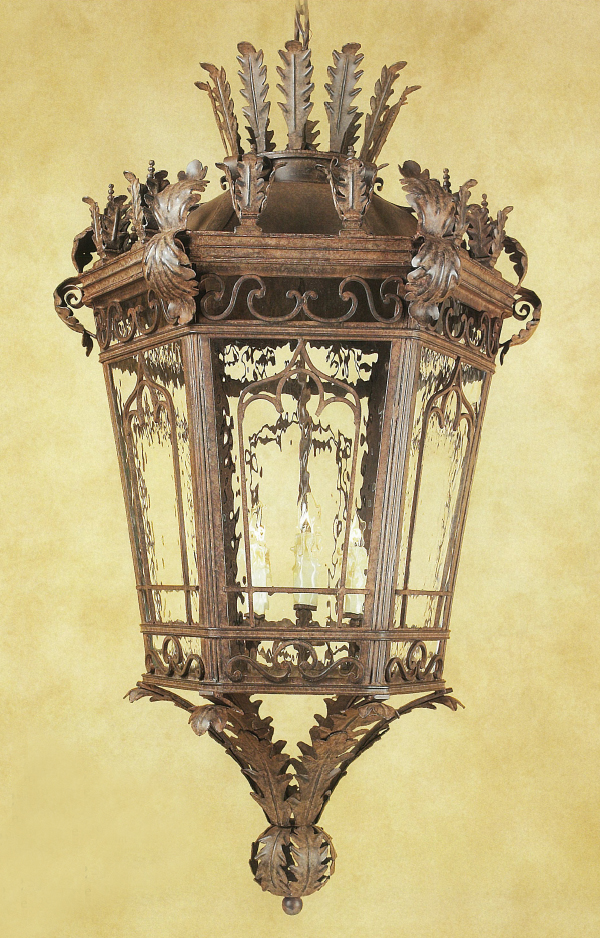 C173-HF152-1 By ARTE DE MEXICO - Iron Lighting Collection Premium Vintage Rust Finish Wrought Iron