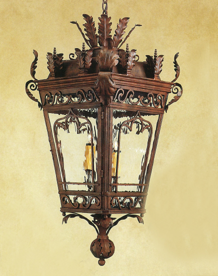 C173-HF153-1 By ARTE DE MEXICO - Iron Lighting Collection Premium Copper Rust Finish Wrought Iron