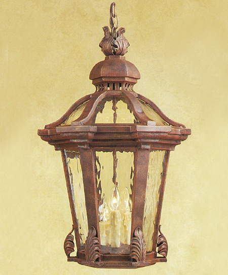 C173-HF155-1 By ARTE DE MEXICO - Iron Lighting Collection Premium Copper Rust Finish Wrought Iron