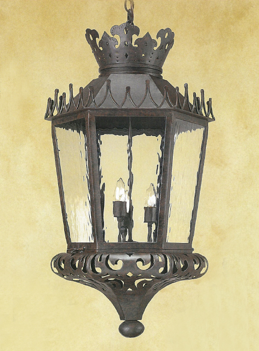 C173-HF160-1 By ARTE DE MEXICO - Iron Lighting Collection Weathered Rust Finish Wrought Iron