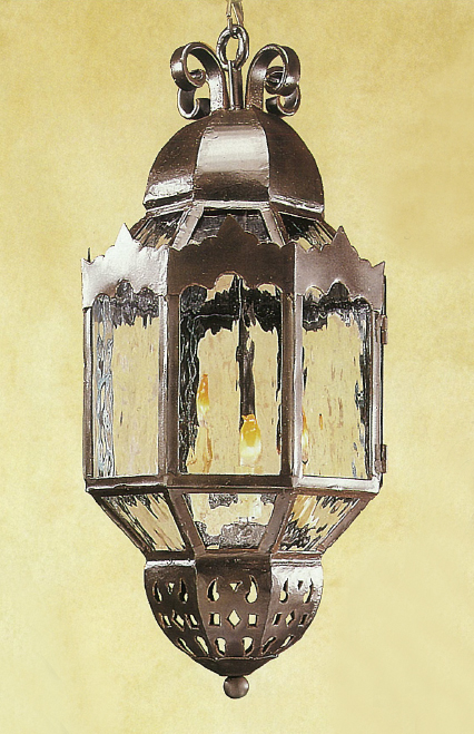 C173-HF163-1 By ARTE DE MEXICO - Iron Lighting Collection Black Rust Finish Wrought Iron