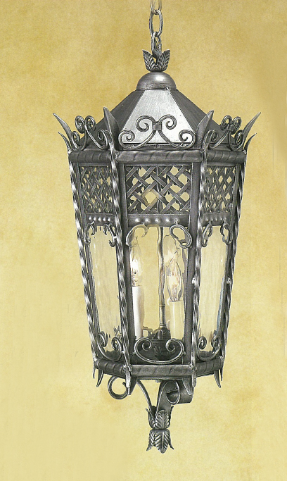 C173-HF164-2 By ARTE DE MEXICO - Iron Lighting Collection Pewter Finish Wrought Iron