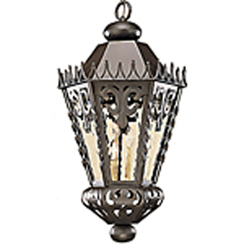 C173-HF178-2 By ARTE DE MEXICO - Iron Lighting Collection Black Rust Finish Wrought Iron