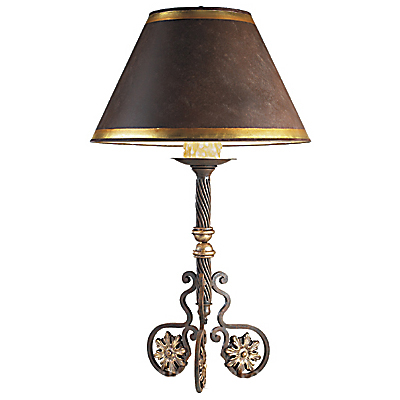 C173-TL202-1 By ARTE DE MEXICO - Iron Lighting Collection Antique Umber and Venetian Gold Accents Finish Wrought Iron