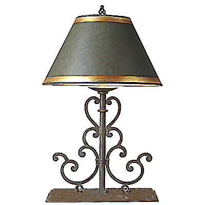 C173-TL202-3 By ARTE DE MEXICO - Iron Lighting Collection Antique Green Finish Wrought Iron