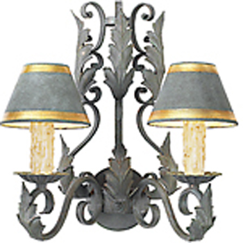 C173-WM133-1 By Artdemexico - Iron Lighting Collection Premium Antique Bronze Finish Wrought Iron Wall Light