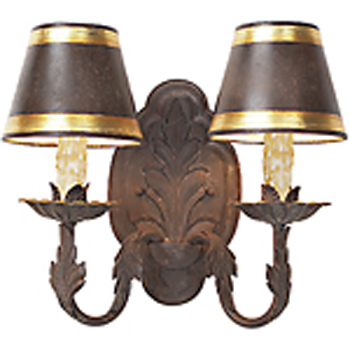 C173-WM135-3 By Artdemexico - Iron Lighting Collection Premium Vintage Rust Finish Wrought Iron Wall Light