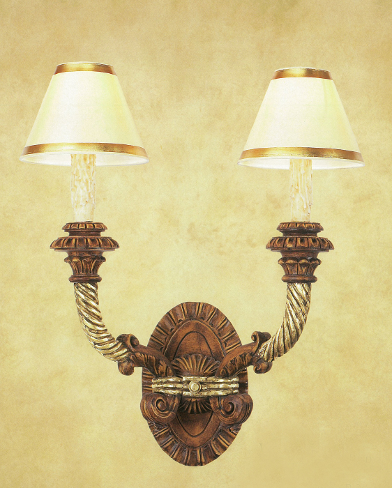 C173-WWM 45 By Artdemexico - Wood Lighting Collection Collection Antique Walnut Finish Carved Wood Wall Light