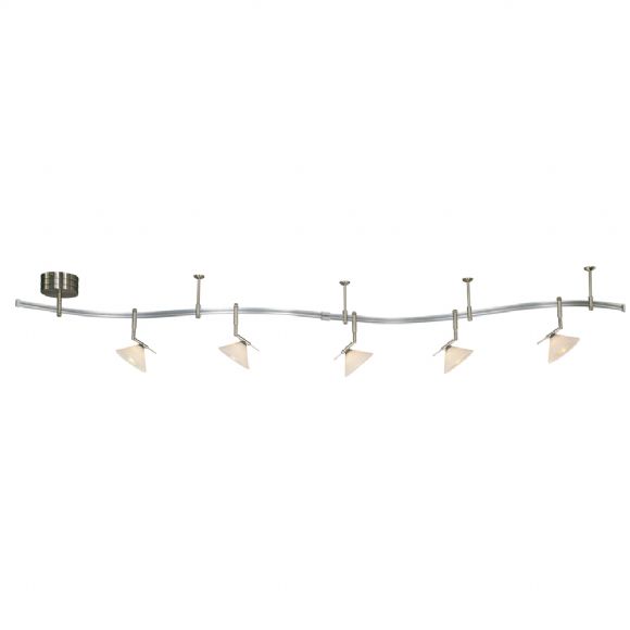 C174-P4015-084 By Kovac Lighting-Brushed Nickel Finish 5-Light Monorail Kit