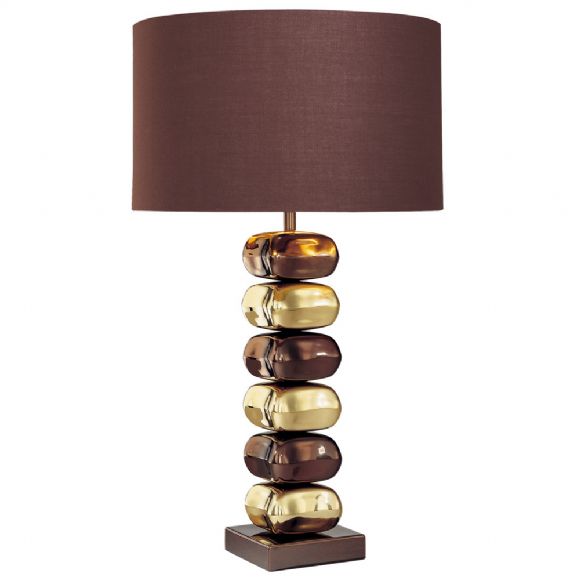 C174-P730-631 By Kovac Lighting-Chocolate Chrome with Brass Accents Finish Table Lamp