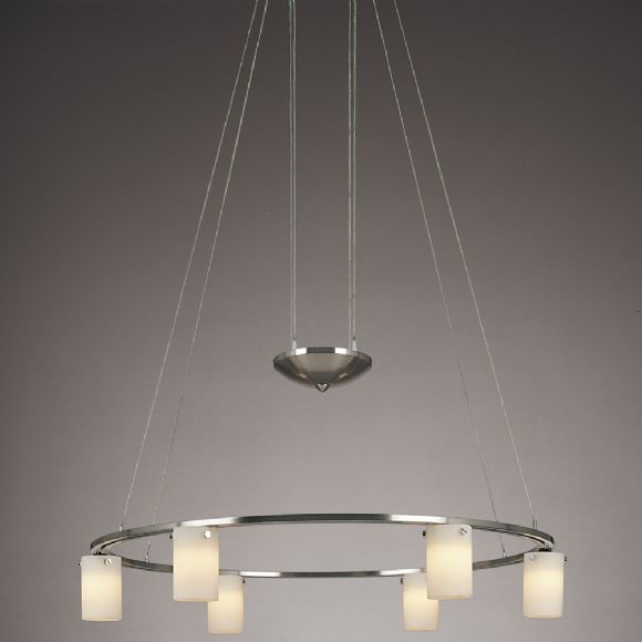 C174-P8025-084 By Kovac Lighting-Counter Weights Collection Brushed Nickel Finish Counter Weight Chandelier