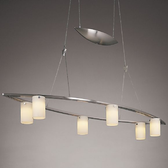 C174-P8026-084 By Kovac Lighting-Counter Weights Collection Brushed Nickel Finish Counter Weight Chandelier