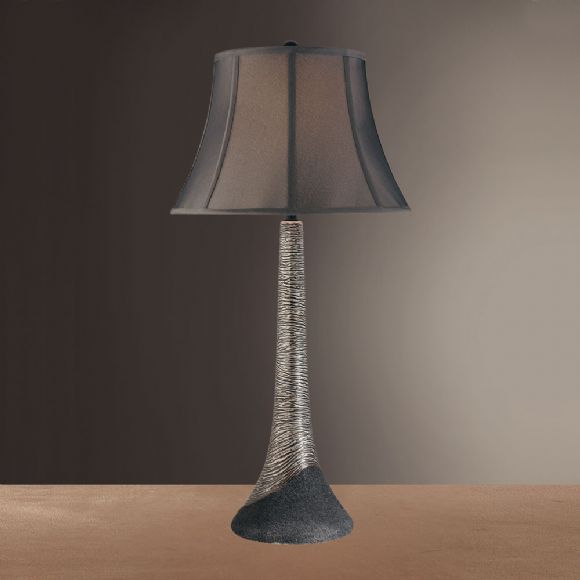 C175-10104-0 By Ambience Lighting-Silver With Black Finish-Table Lamp