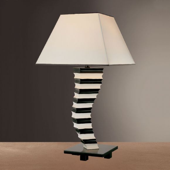C175-10121-0 By Ambience Lighting-Black And White Finish-Table Lamp