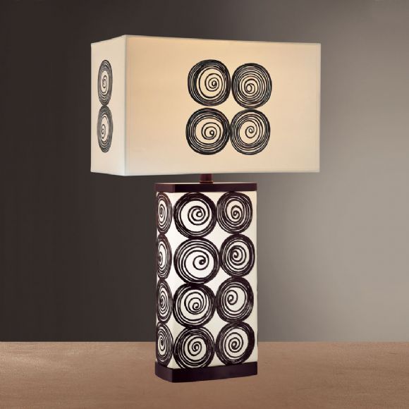 C175-10122-0 By Ambience Lighting-Black And White Finish-Table Lamp