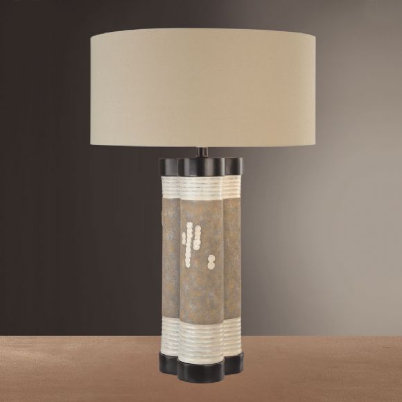 C175-10170-0 By Ambience Lighting-Gray With White And Black Finish-Table Lamp