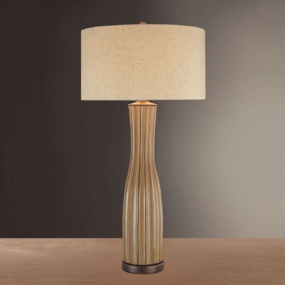 C175-10300-0 By Ambience Lighting-Chartreuse With Brown Finish-Table Lamp