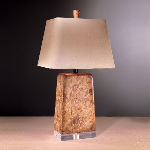 C175-10925 By Ambience Lighting-Marbleized Faux Finish-Casted Marbleized Faux Table Lamp