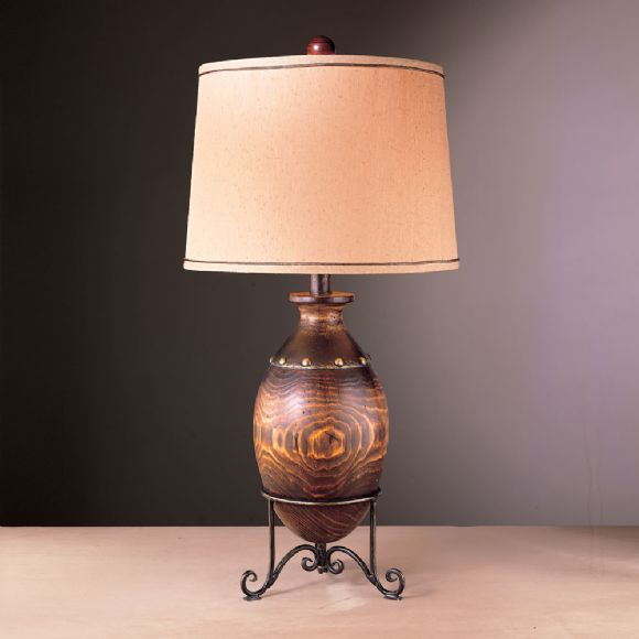 C175-10947 By Ambience Lighting-Aged Cherry Finish-Table Lamp