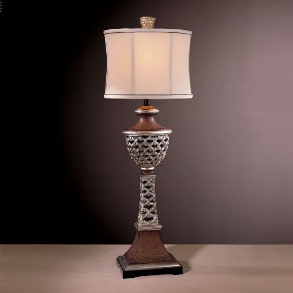 C175-12149-0 By Ambience Lighting-Walnut Patina With Silver Finish-Buffet Lamp
