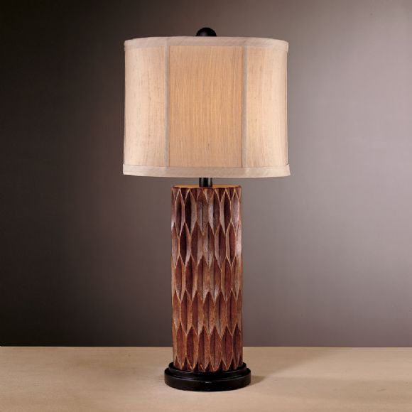 C175-12151-0 By Ambience Lighting-Distressed Wood With Black Finish-Table Lamp
