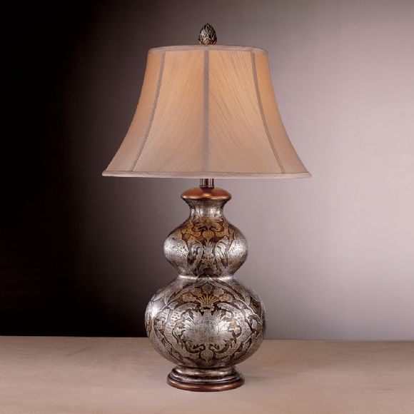 C175-12173-0 By Ambience Lighting-Moroccan Bronze With Aged Silver Finish-Table Lamp