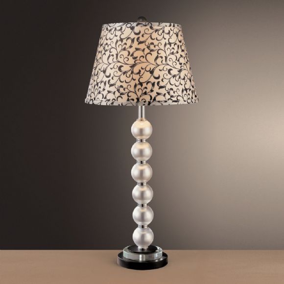 C175-12327-0 By Ambience Lighting-Pearl And Black Finish-Table Lamp