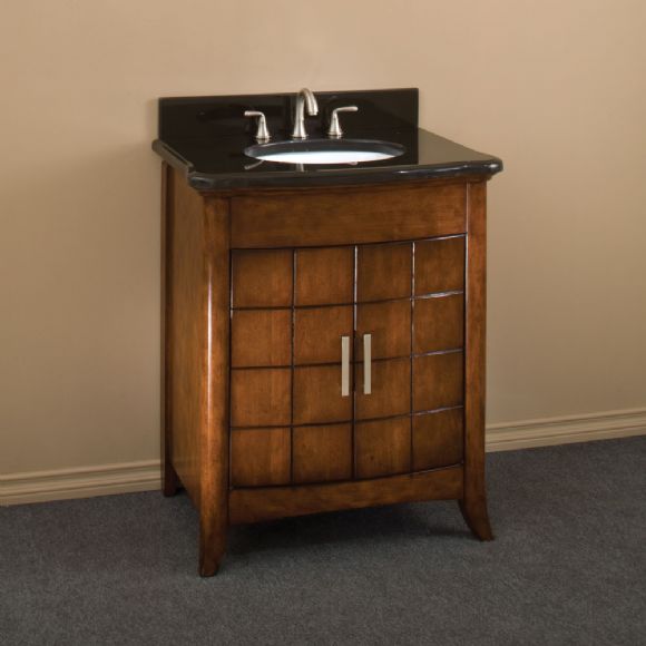 C175-44512-0 By Ambience Lighting-Cherry Finish-Marble Top With Porcelain Basin