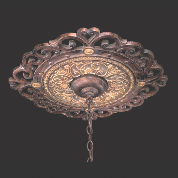 C176-N5231-355 By Metro Lighting-Golden Bronze Finish Ceiling Medallion