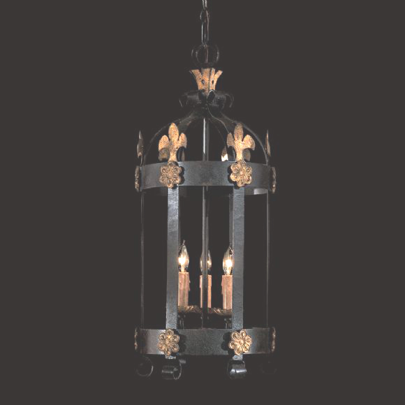 C176-N6105-20 By Metro Lighting-French Black Finish with Gold Leaf Highlights Finish Pendant