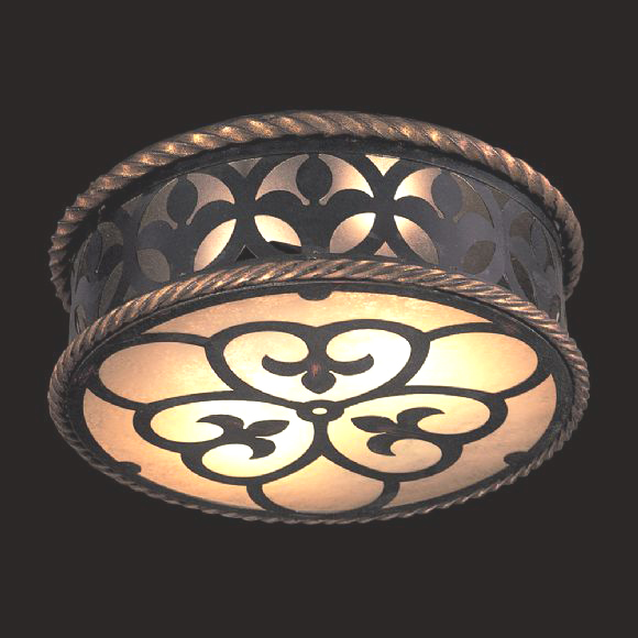 C176-N6109-20 By Metro Lighting-French Black Finish with Gold Leaf Highlights Finish Flush Mount