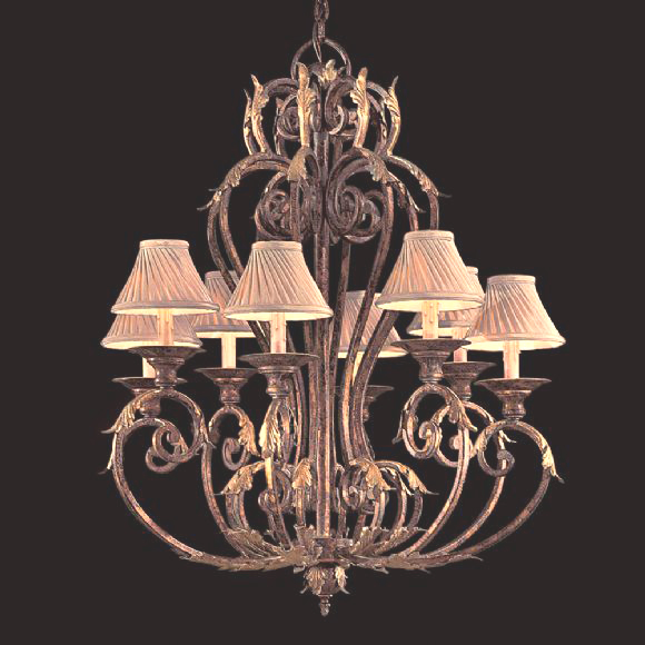 C176-N6238-355 By Metro Lighting-Golden Bronze Finish Chandelier