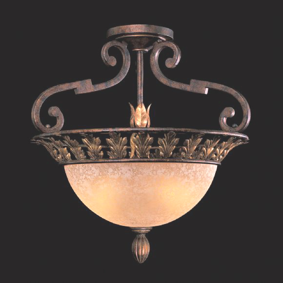 C176-N6241-355 By Metro Lighting-Golden Bronze Finish Semi Flush Mount