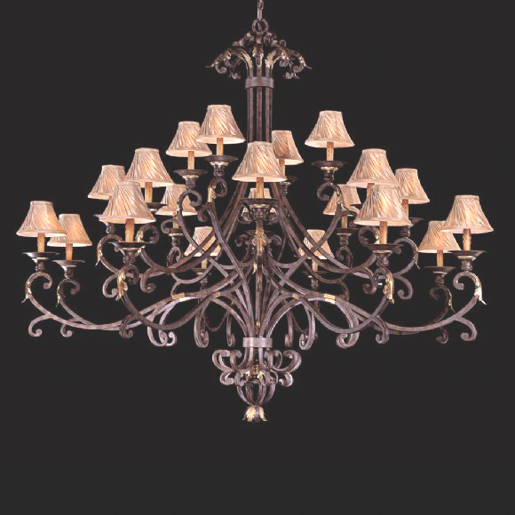 C176-N6245-355 By Metro Lighting-Golden Bronze Finish 20 Light Chandelier