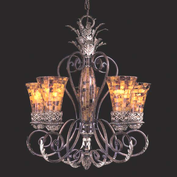 C176-N6515-468 By Metro Lighting-Cattera Bronze Finish Chandelier
